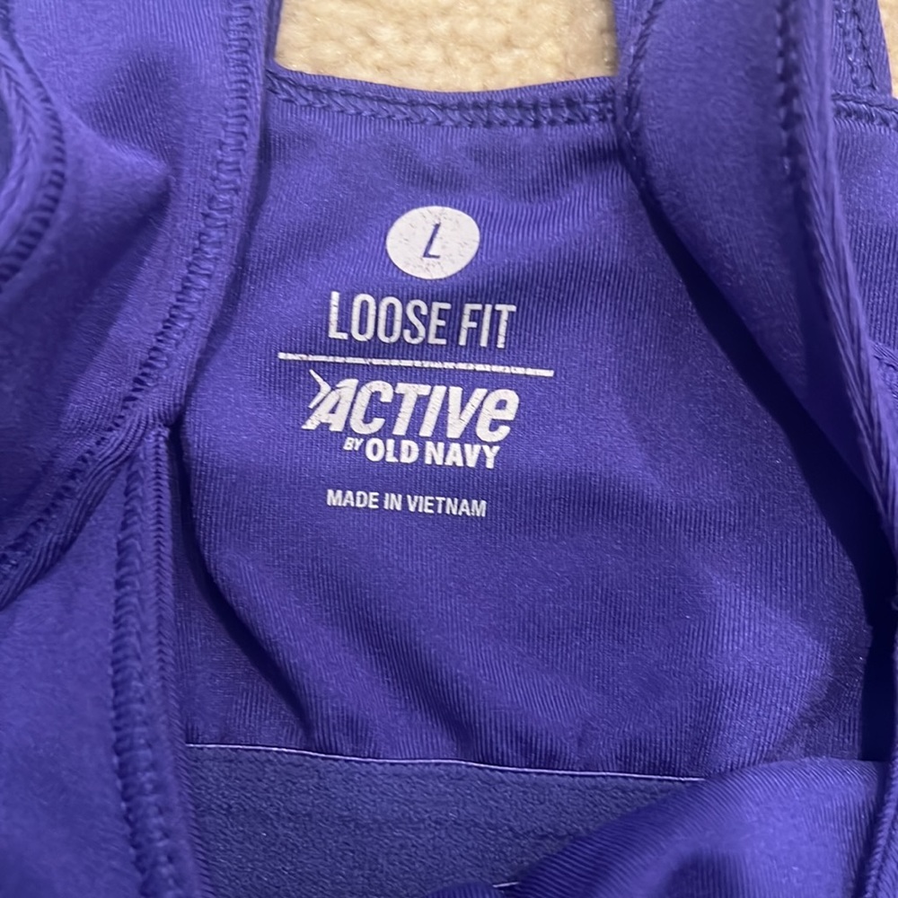 Old Navy Purple Racerback Tank Top - Picture 3 of 5